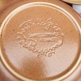 Set 12 plates and 1 dish sandstone of Burgundy Sarreguemines
