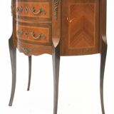 Transition style half-moon chest of drawers