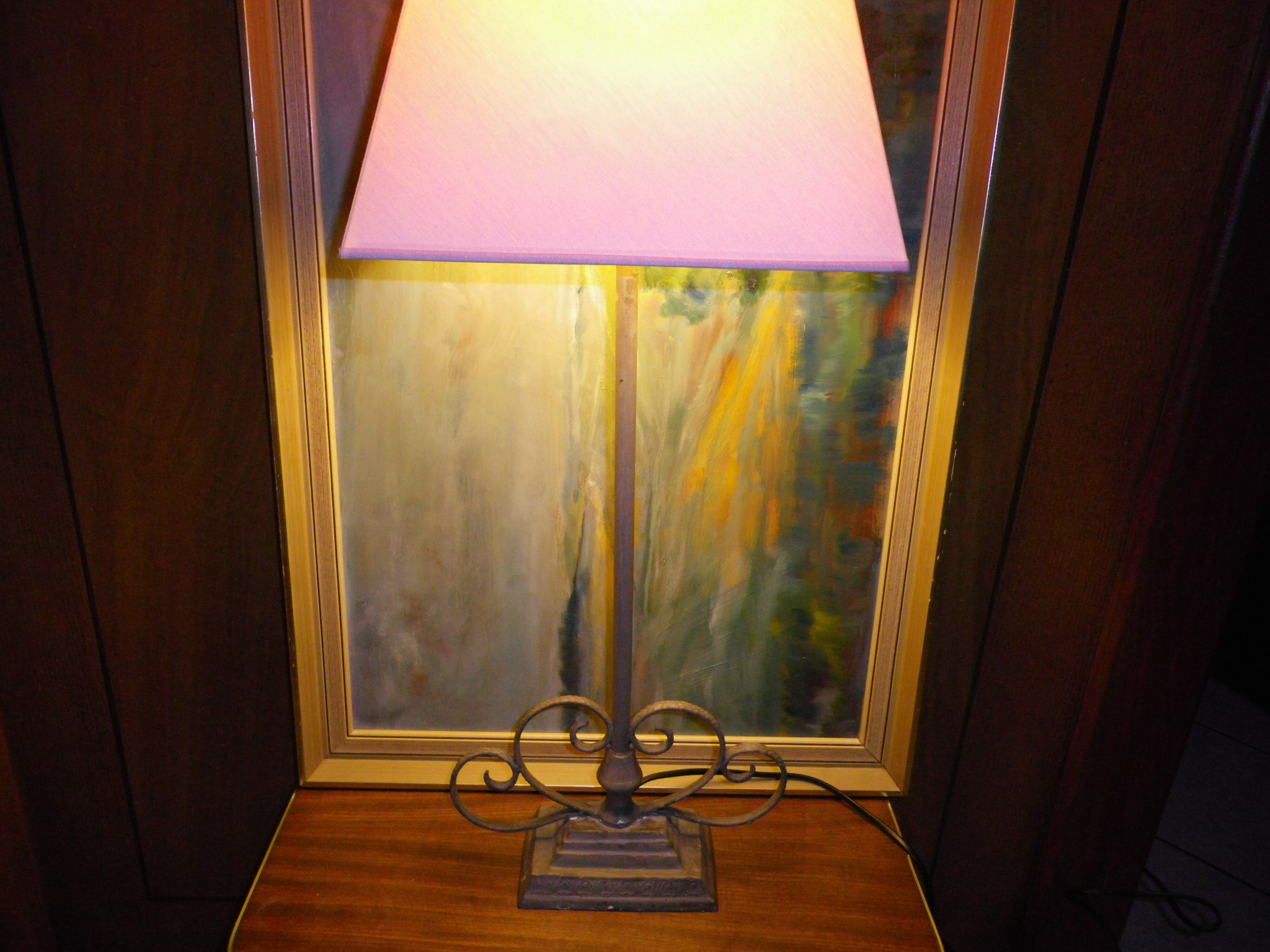 Show lamp/burau to lay in wrought iron - 70s