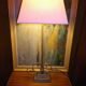 Lampe de salon/burau à poser en fer forgé années 70