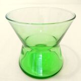 12 Art-Deco aperitif glasses in crystal and sea uraline