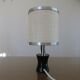 Lamp in black resin and chrome metal 70s