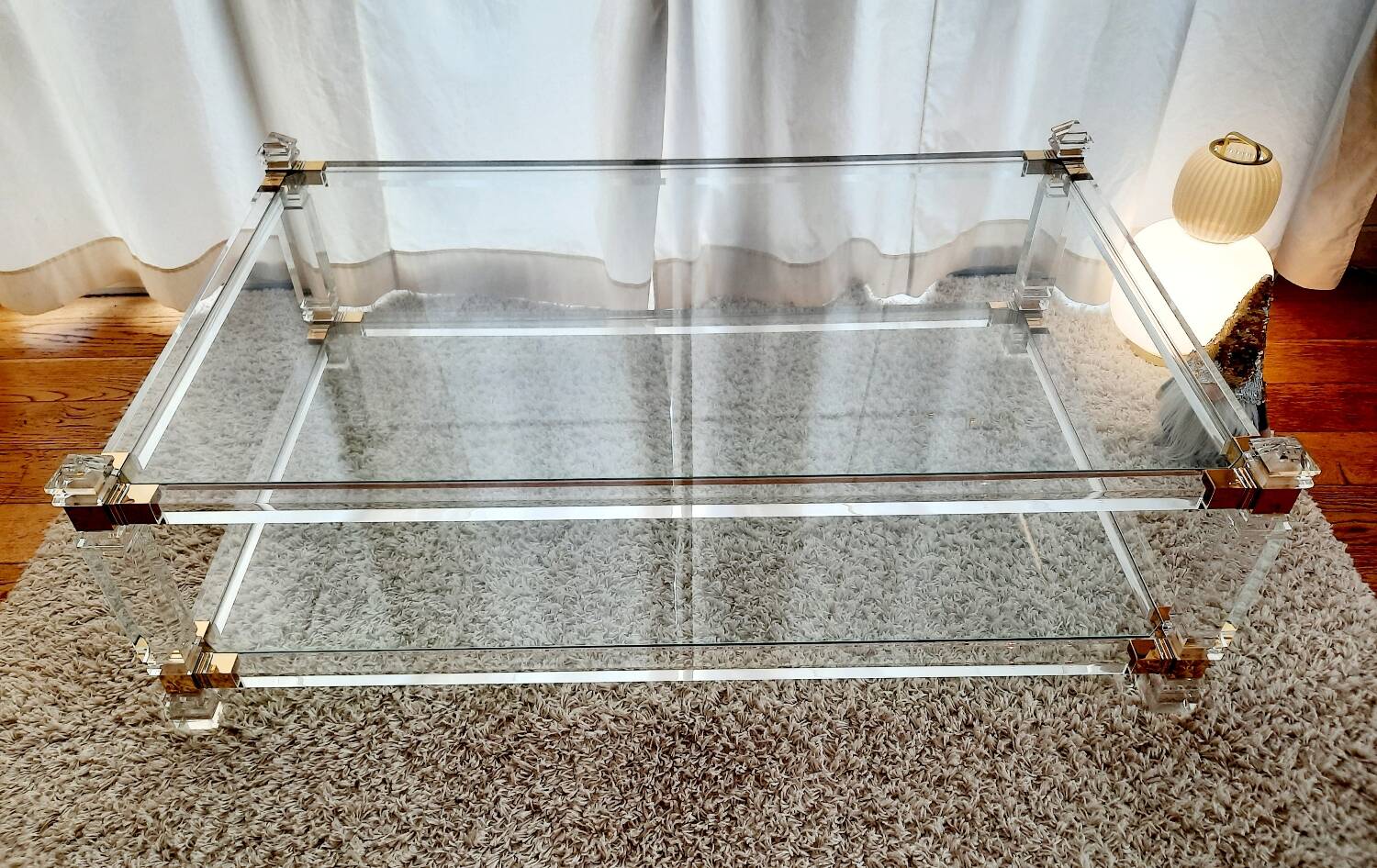 Coffee table in Altuglass "Romeo" 70s/80s