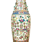 Vase en Porcelaine de Canton, 19ème siècle
