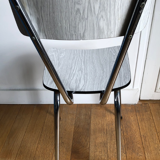 White and grey Formica chairs
