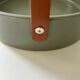 Scandinavian plateau with leather handle