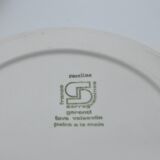 Old service 5 plates sarreguemines model roseline collection art table