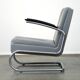 Vintage grey cow leather bauhaus design armchair by Ahrend de Cirkel