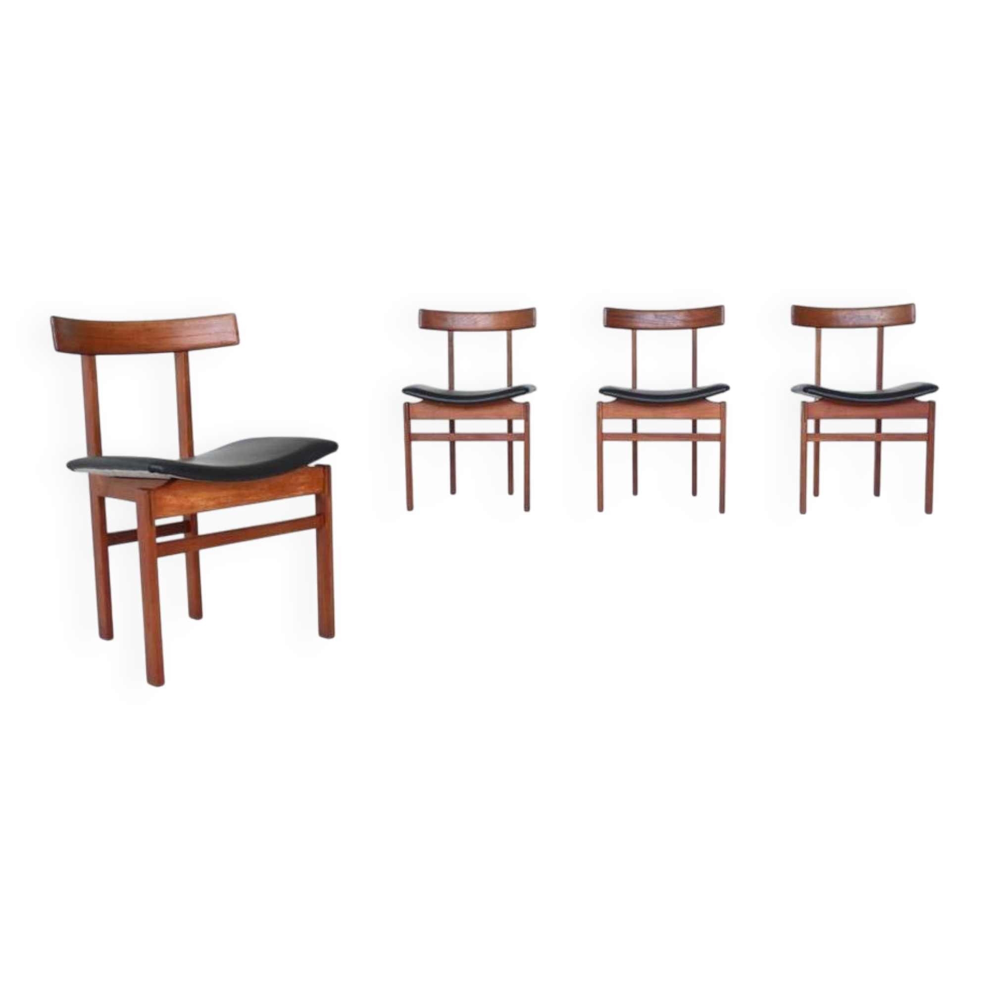 Inger Klingenberg dining chairs teak France & Son Denmark 1960