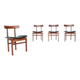 Inger Klingenberg dining chairs teak France & Son Denmark 1960