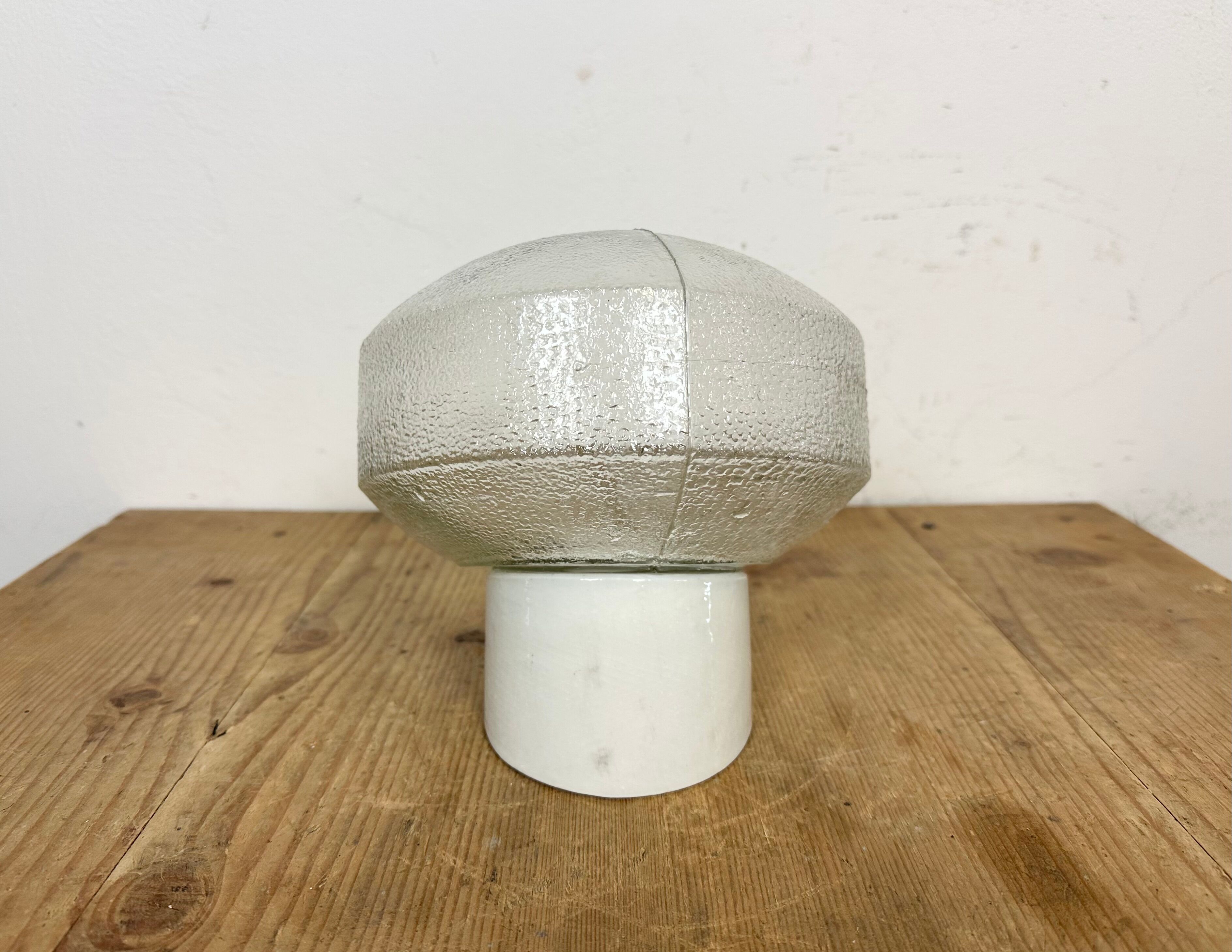 Vintage White Porcelain Wall Light, 1970s