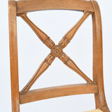 Pair of back chairs with braces