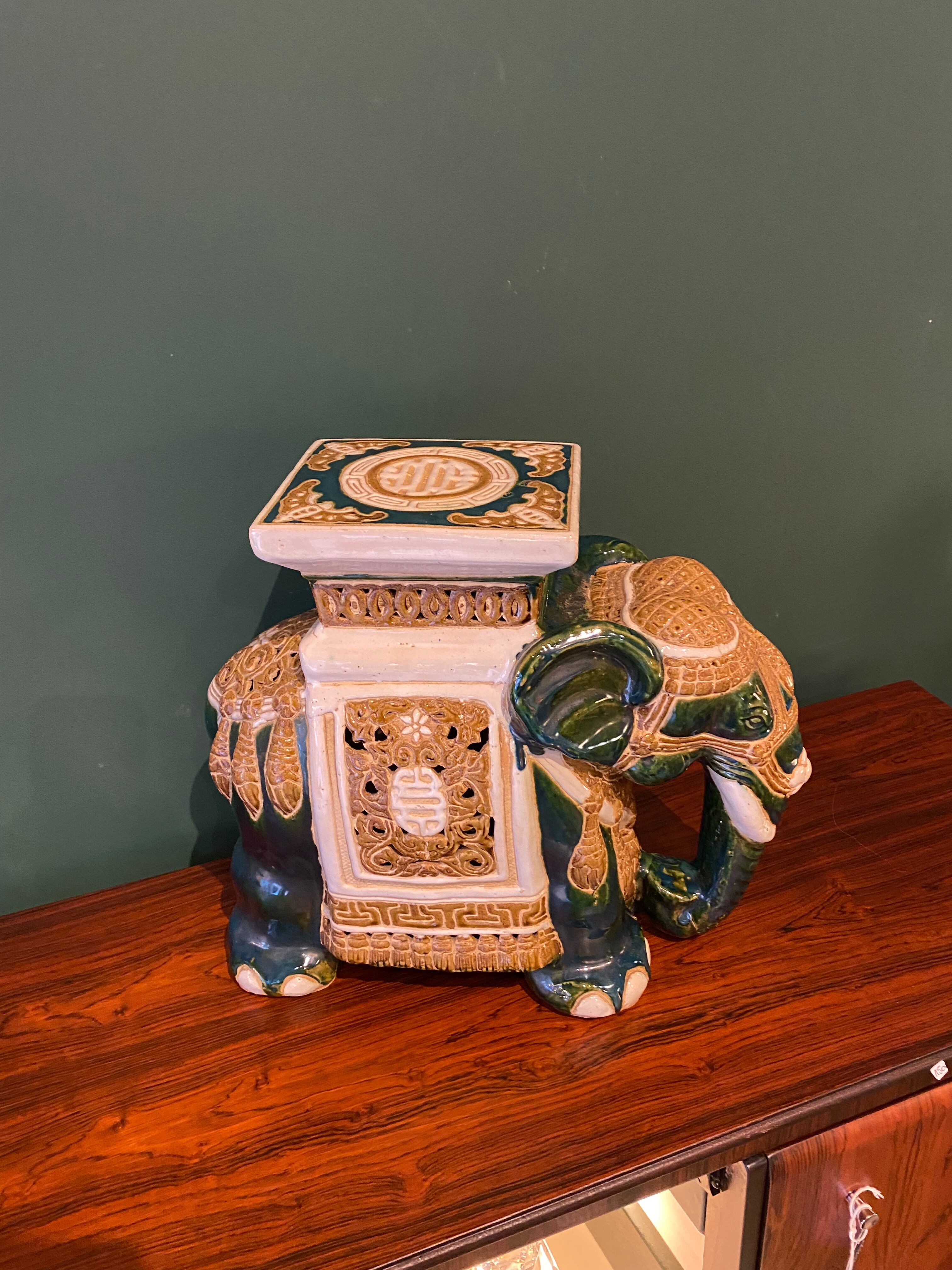 Vintage elephant plant holder
