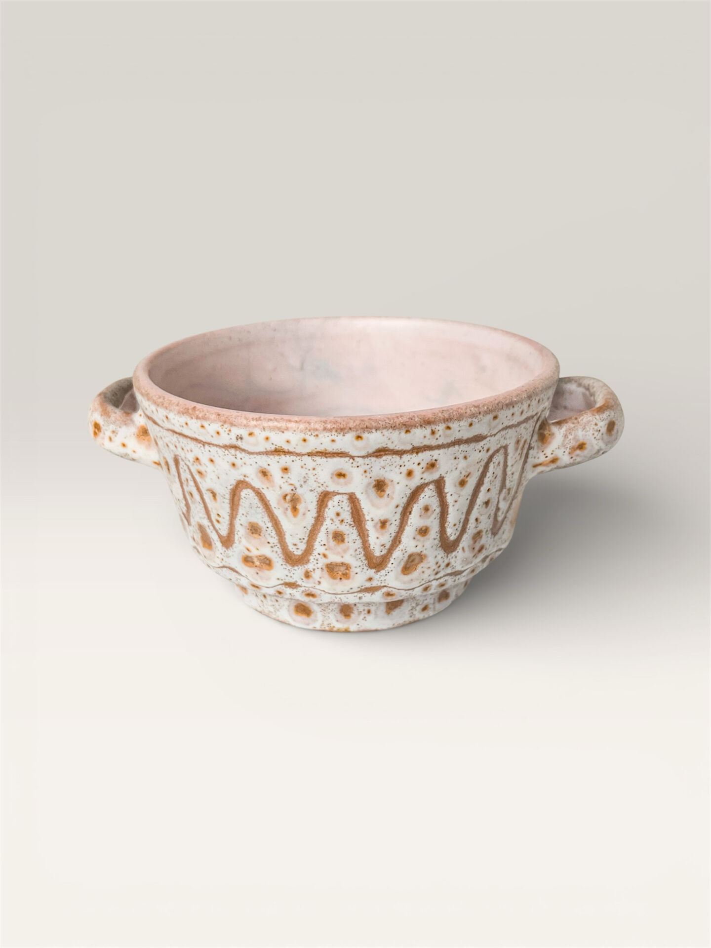 Vintage earthenware bowl from Vallauris by Jean Austruy 50/60.