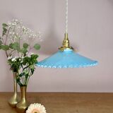 Vintage blue opaline pendant light