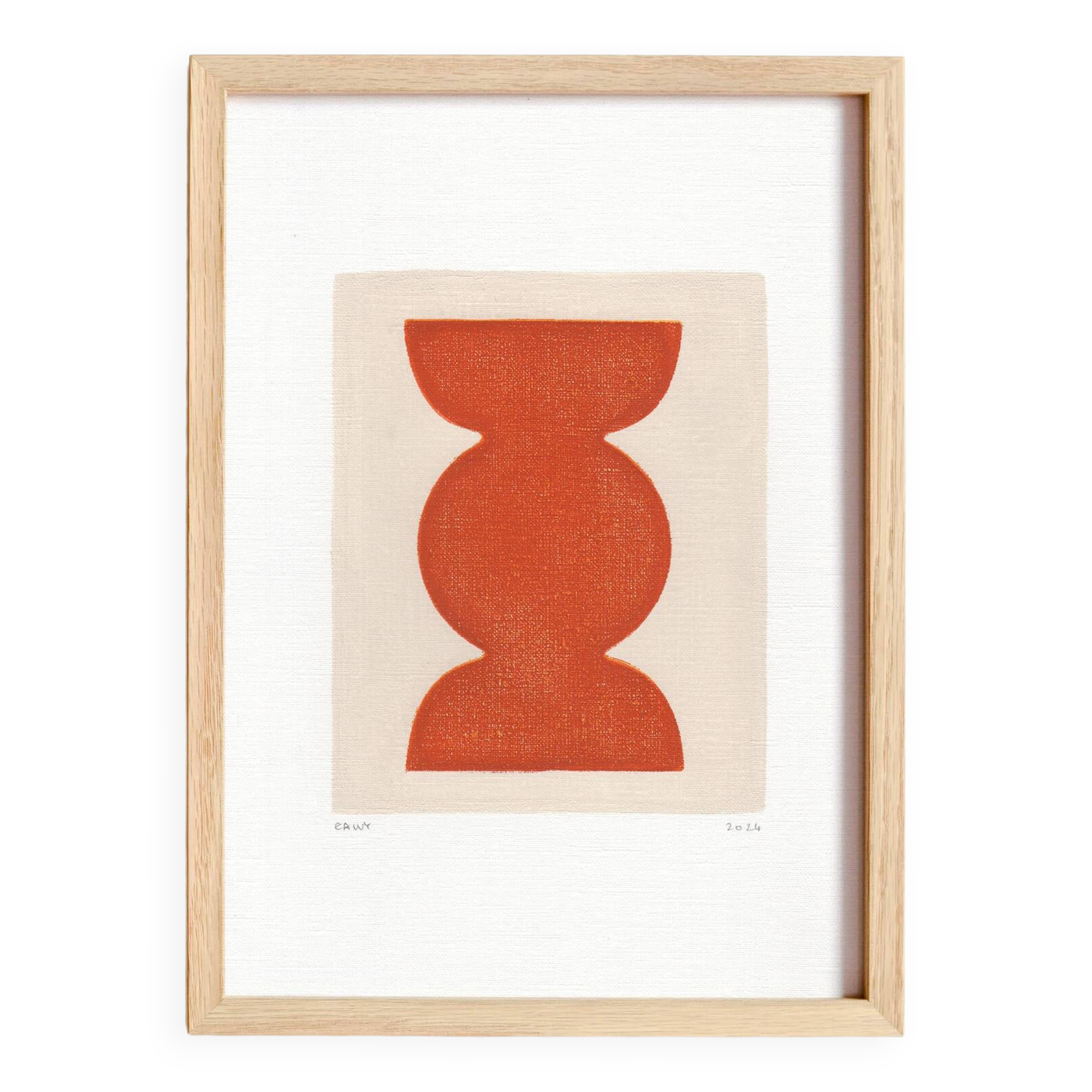 Painting on paper - abstract illustration - Romy signed Eawy