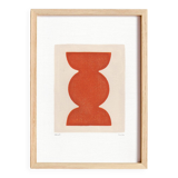 Painting on paper - abstract illustration - Romy signed Eawy