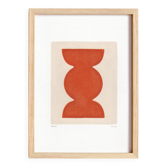 Painting on paper - abstract illustration - Romy signed Eawy