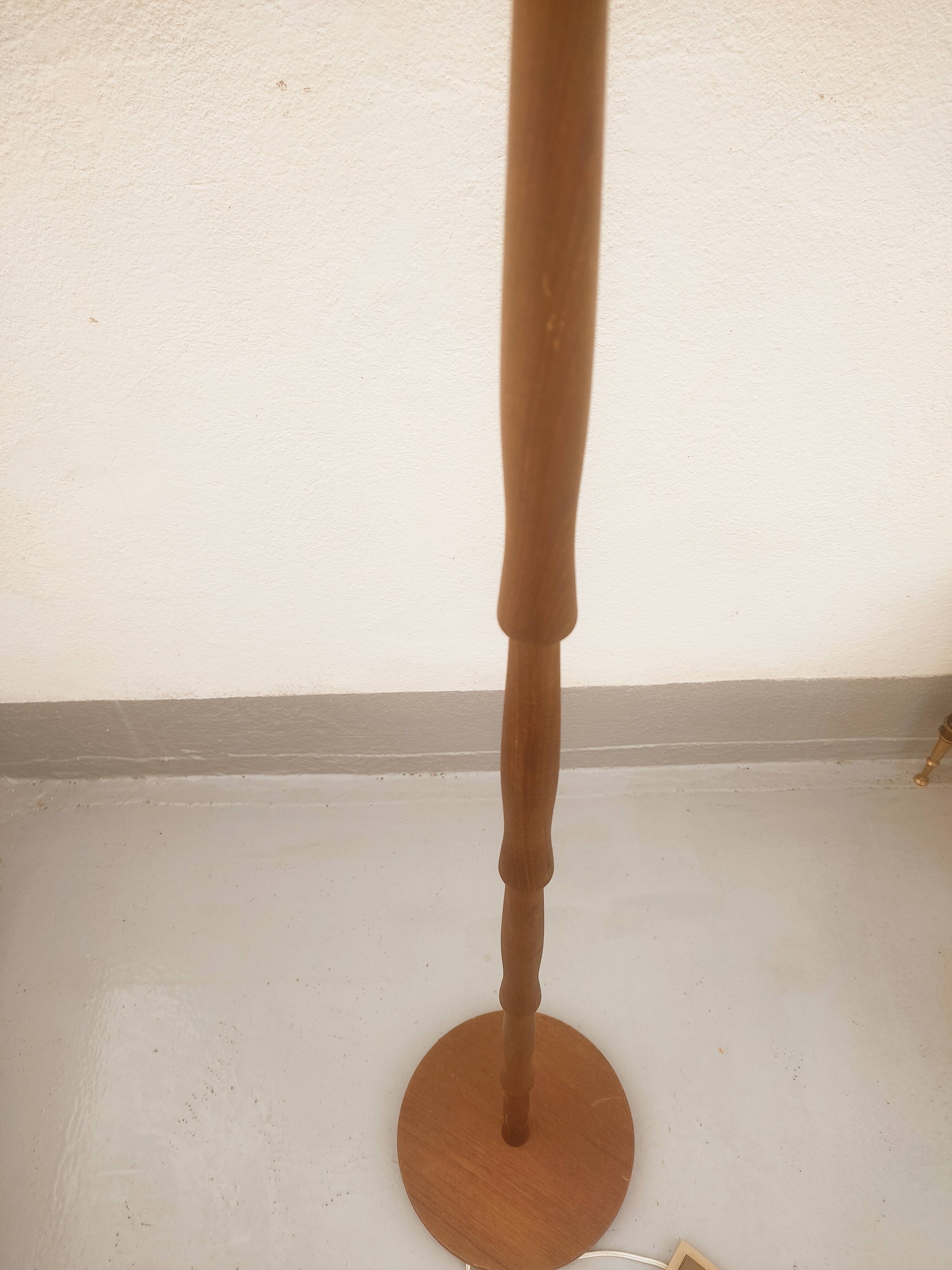 Scandinavian teak floor lamp