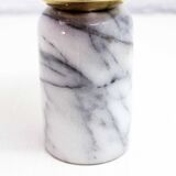 Table lamp in white marble and glass