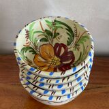 5 bols fleurs en céramique