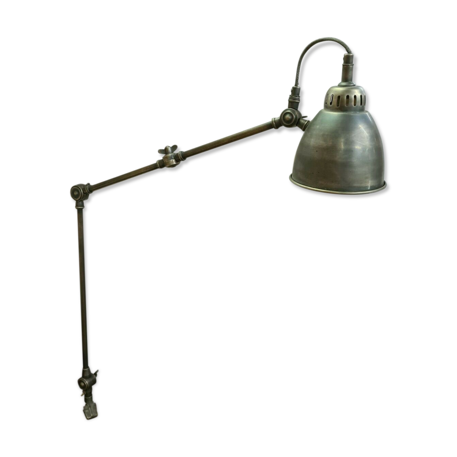Silver brass architect's lamp