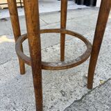 Canned bar stool and curved wood