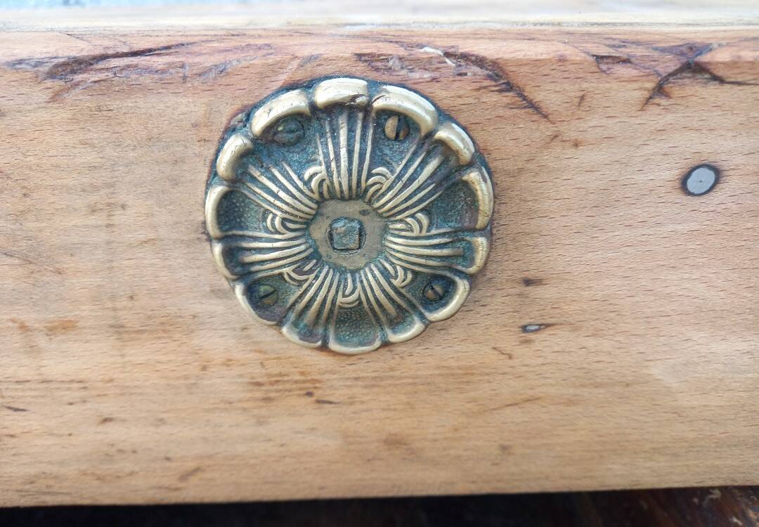2-drawer block, butcher's shop, beautiful patina, wood color
