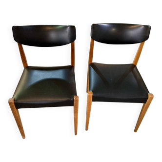 Pair of vintage Scandinavian-style chairs