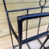 Magazine holders folk art in black metal