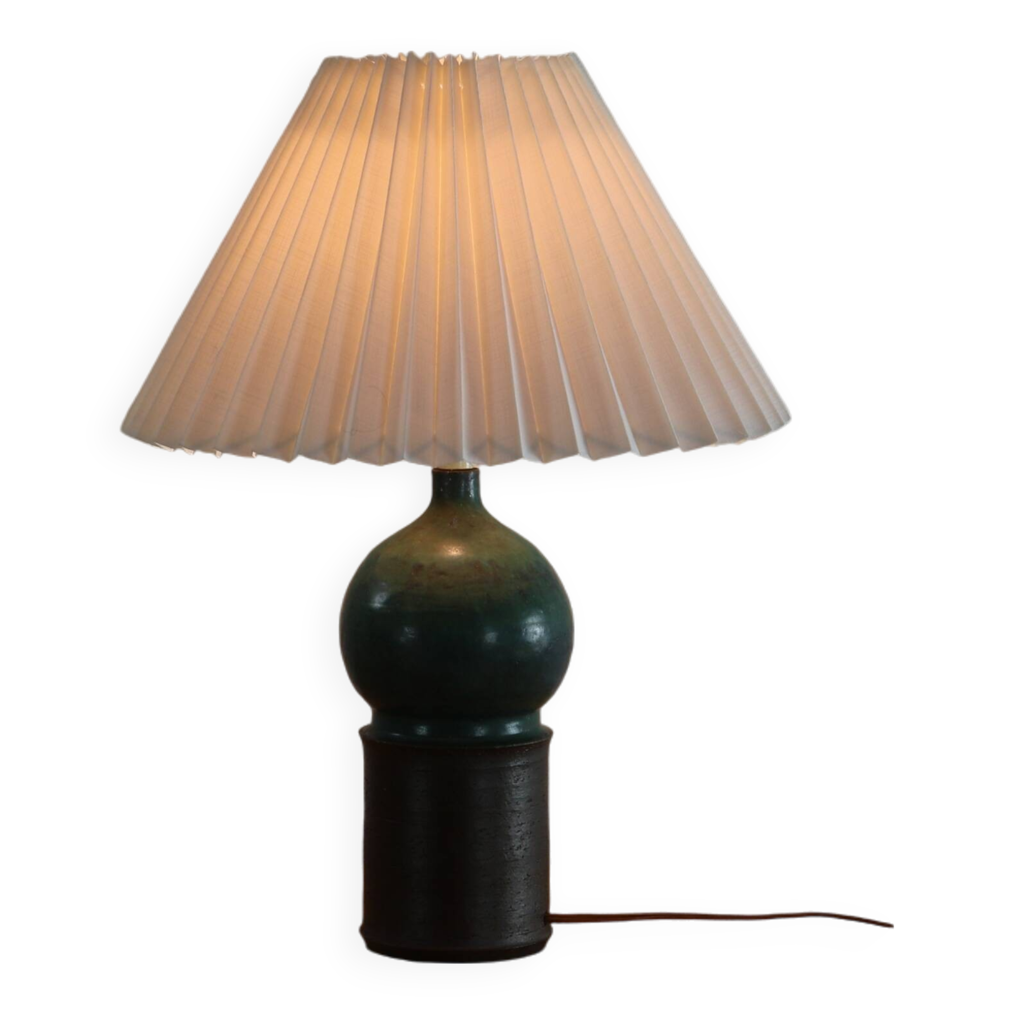 Sixties danish design ceramic tablelamp by Marianne Starck
