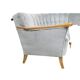 Vintage light blue corner sofa/armchair