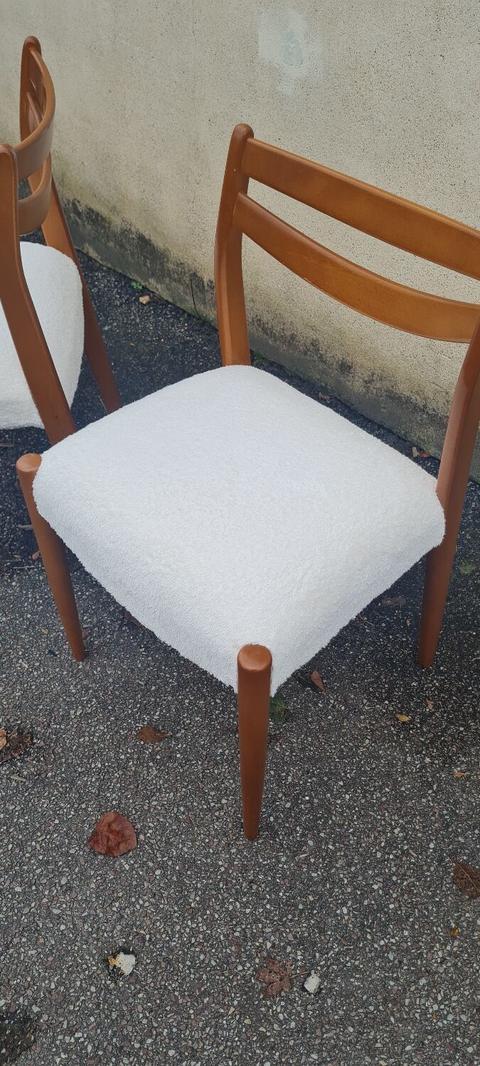 Set of 4 Scandinavian teak chairs