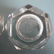 pair of salt shakers Baccarat art table vintage crystal salt shakers