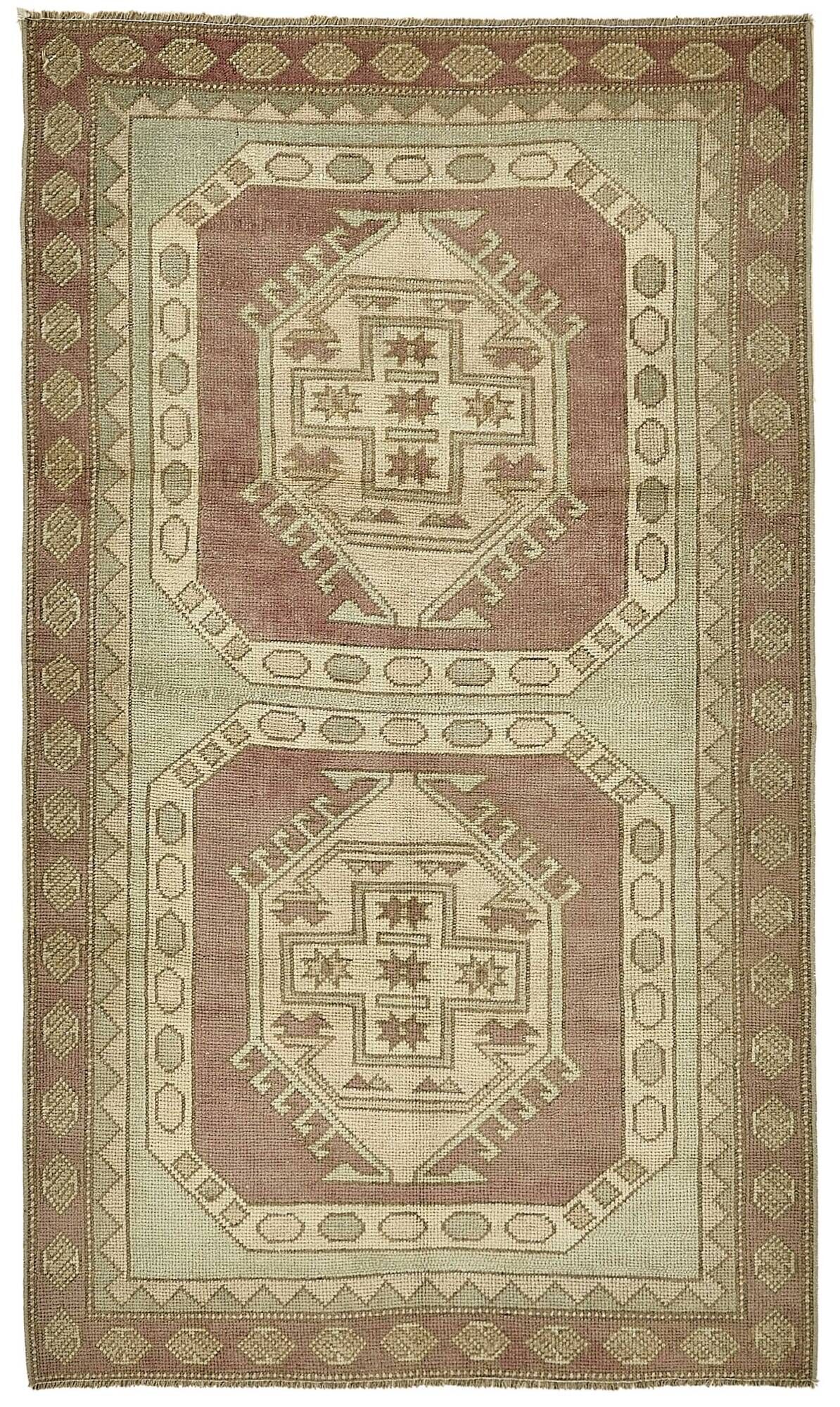 Turkish Vintage Anatolian Rug 104 cm x 181 cm
