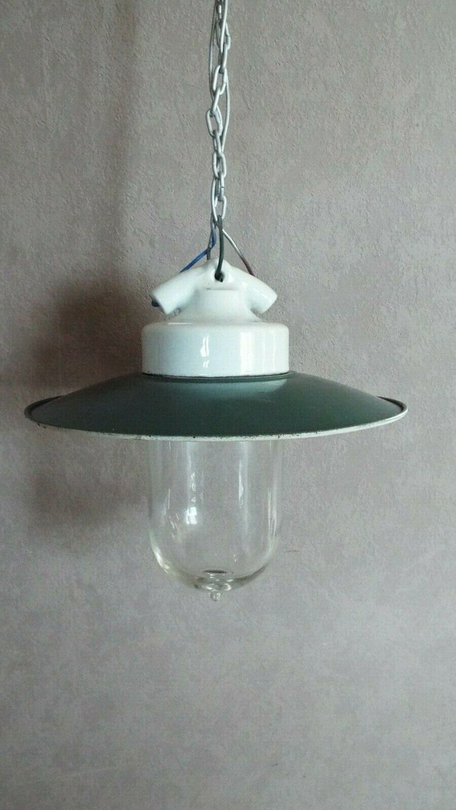 Vintage industrial porcelain suspension