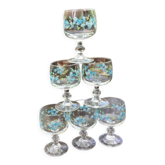 Forget-me-not stemware 1970