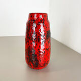 Rare Super Color Crusty Fat Lava Multi-Color Vase Scheurich, Germany WGP, 1970s