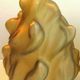 Tulip frosted amber glass, volute flame for lamp, torch H 20 cm and 8 cm