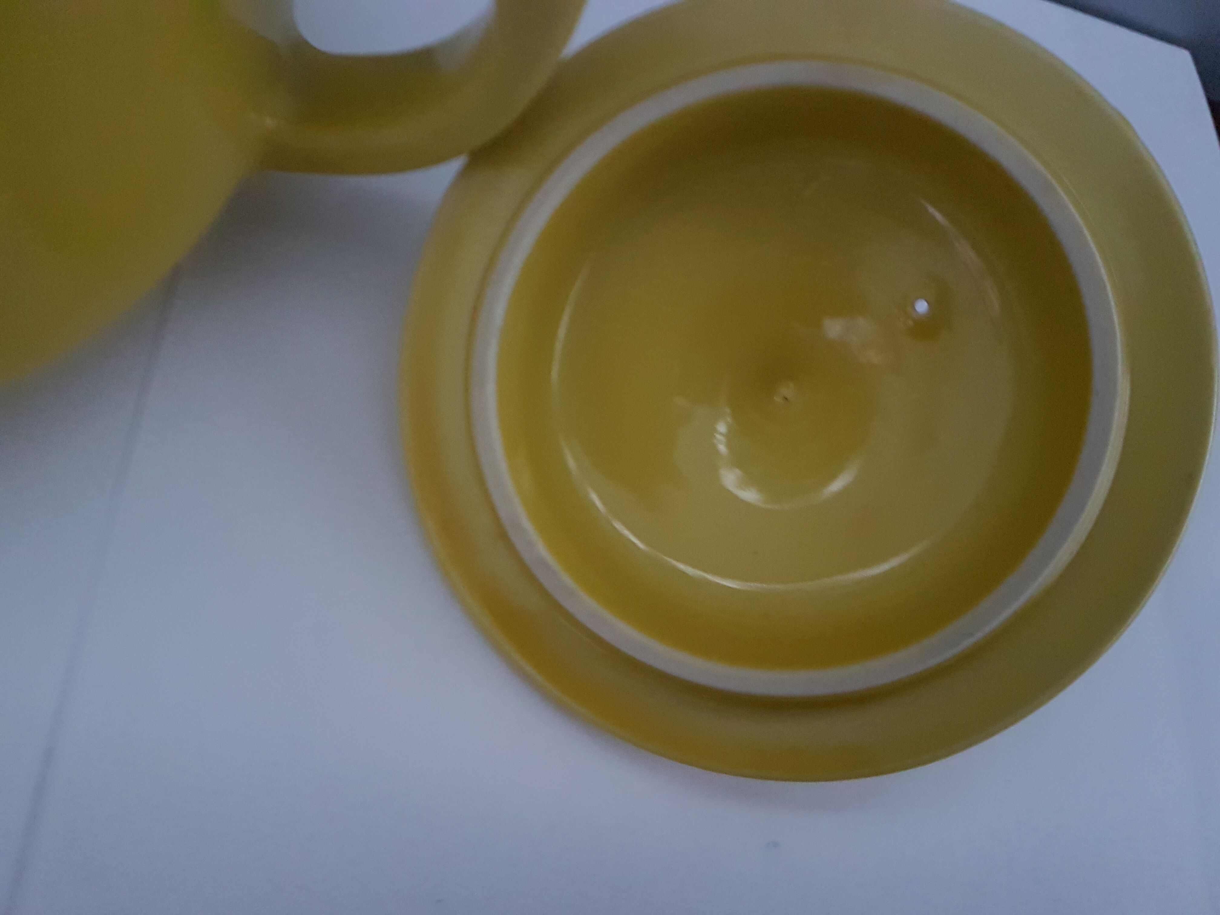 Vintage ceramic yellow coffee maker