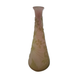Vase Gallé school of nancy glass paste colors