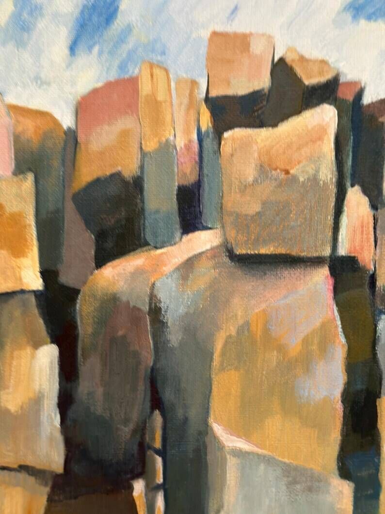 Original Swedish Oil on Canvas – "Landscape" by Eva S. – Signed – Vintage & Framed – 52 × 34 cm (20.5" × 13.4")
