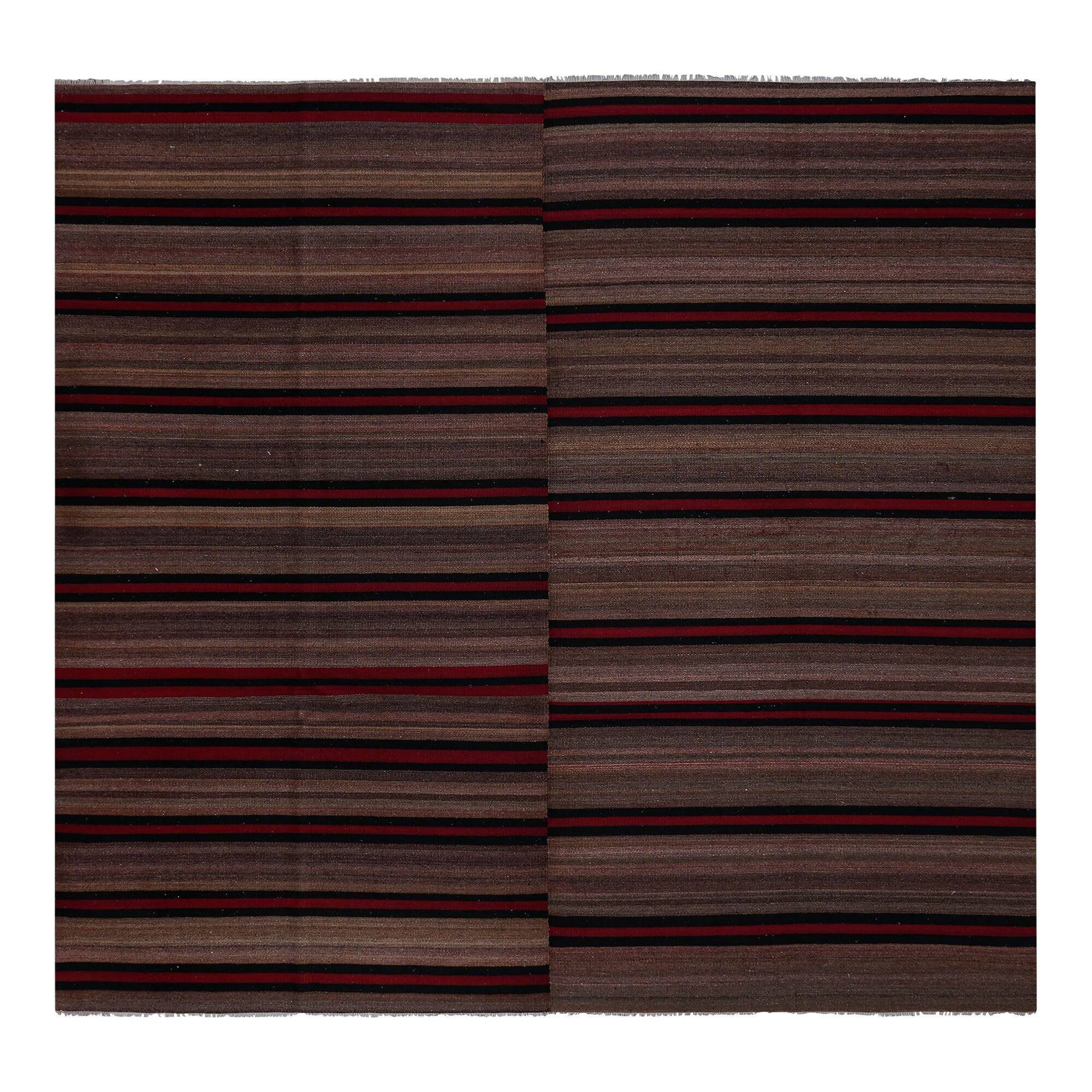 Vintage Turkish kilim handwoven 291x291 cm
