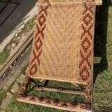 Chaise longue chilienne rotin osier