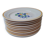 Floral decoration dessert plates