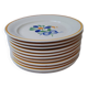 Floral decoration dessert plates