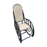 Rocking-chair rotin and cannage