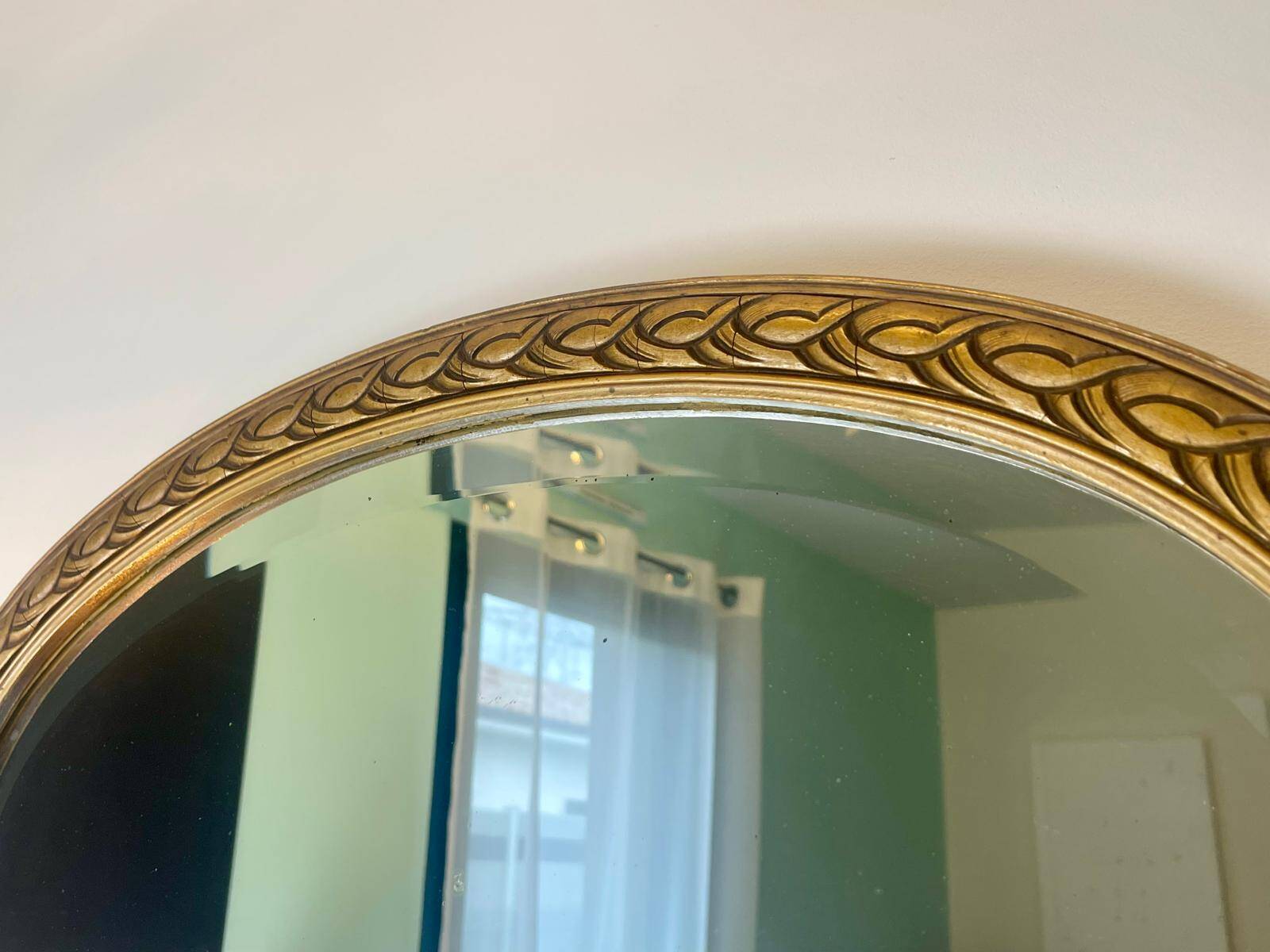Miroir artd éco ovale doré 60 x 36 cm