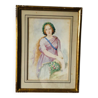 Portrait in the antique style by Auguste Galimard