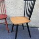 Set of 6 mismatched vintage chairs with bars and compass legs